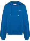 Off-white Blue Printed Hoodie In True Blue
