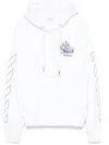 Off-white Fresco Arrow Skatehoodie In White-bl