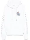 Off-white Fresco Arrow Skatehoodie In White-bl