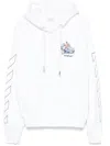 Off-white Fresco Arrow Skatehoodie In White-bl