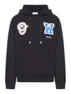 Off-white Wiz Patch Skate Hoodie In Black