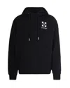 Off-white Skate Hoodie With Drawstring And Kangaroo Pocket In Blue