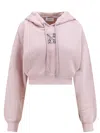 Off-white Bling Leaves Arrow Crop Hoodie In Burnished