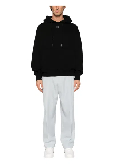 Off-white Sweatshirt Diag Embr Man  In Black