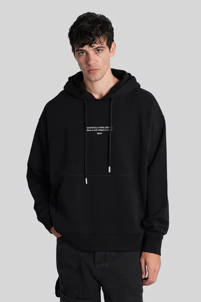 OFF-WHITE SWEATSHIRT IN BLACK COTTON