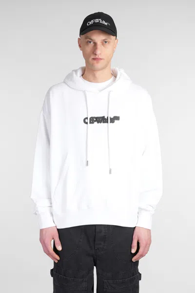 Off-white Sweatshirt In White Cotton In White - Black