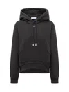 Off-white Hooded Cotton Sweatshirt Kangaroo Pocket In Black