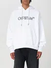 Off-white Cotton Sweatshirt Whit Frontal Logo Print In Weiss
