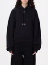 Off-white Off White Logo Cotton Hoodie In Black