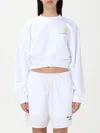 Off-white Roses Arrows Cropped Sweatshirt In White