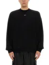 Off-white Logo Printed Crewneck Sweatshirt In Black