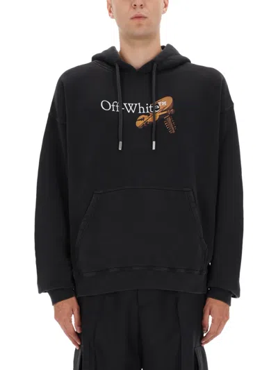 Off-white Sweatshirt With Logo In Black