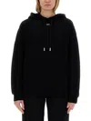Off-white Off White Logo Cotton Hoodie In Black