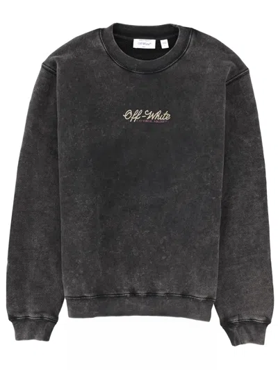 Off-white Crest Back Print Sweatshirt In Black