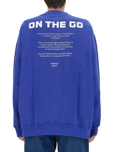 Off-white Sweatshirt With Venus Print In Blue