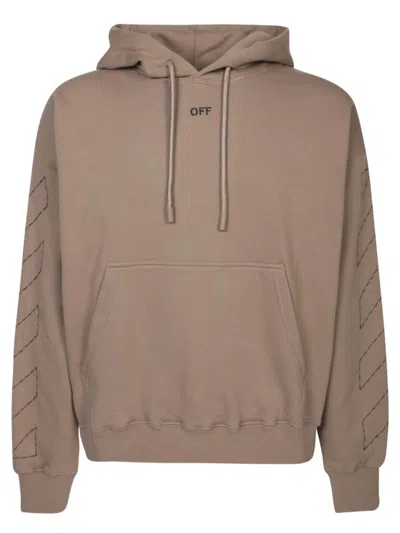 Off-white Sweatshirts In Brown