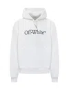 Off-white Cotton Sweatshirt Whit Frontal Logo Print In White