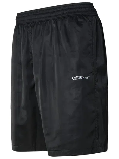 Off-white Logo Swim Shorts In Black