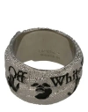 OFF-WHITE OFF-WHITE SWIMMING LOGO RING MAN RING SILVER SIZE 9.25 BRASS