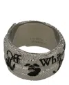 Off-white Swimming Logo Ring In Silver