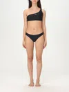 Off-white Off Stamp Lycra One Shoulder Bikini Set In Black