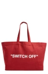 Off-white Switch Off Tote In Multi