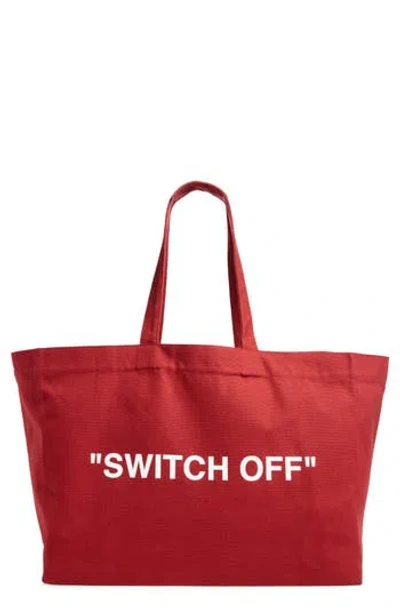 Off-white Switch Off Tote In Multi