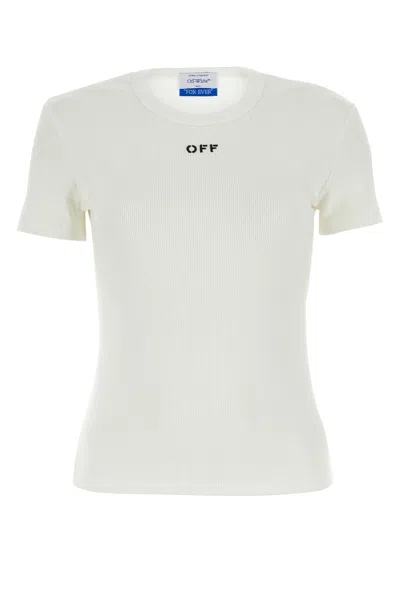 Off-white T-shirt-40 Nd Off White Female In Green