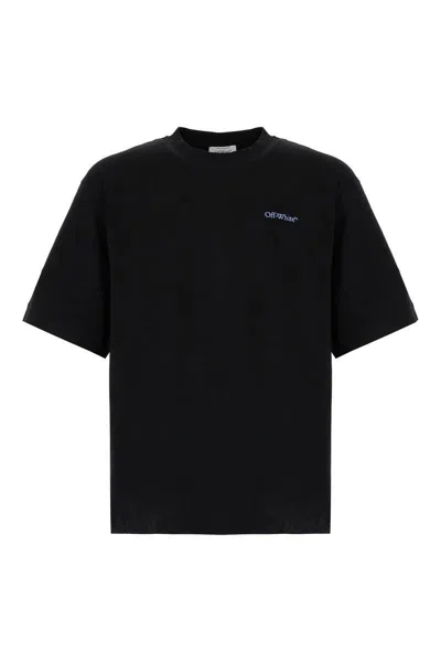 Off-white 'barber Arrow' Black T-shirt With Logo On The Front And Maxi Logo On The Back