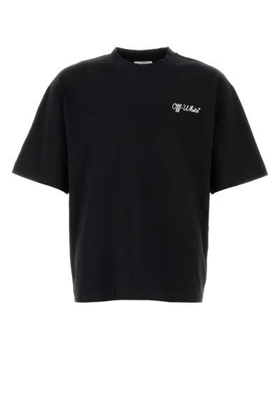 Off-white Ink Arrow Slim-fit Cotton T-shirt In Black