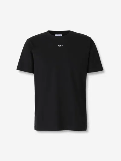 Off-white Graphic Print Round-neck T-shirt In Black