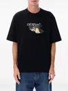 Off-white Paint Arrow Cotton T-shirt In Black
