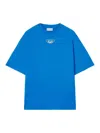 Off-white Graphic Back Crew Neck Short Sleeve T-shirt In Blue