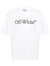 Off-white Oversized White T-shirt With Contrasting Logo Print In Cotton Man In White
