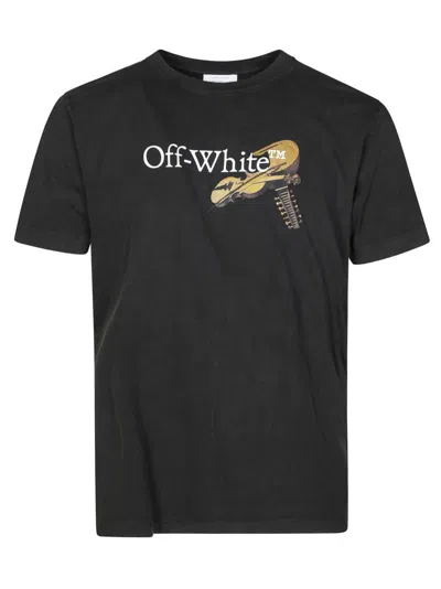 Off-white Washed Black Cupid Arrow Skate Logo T-shirt