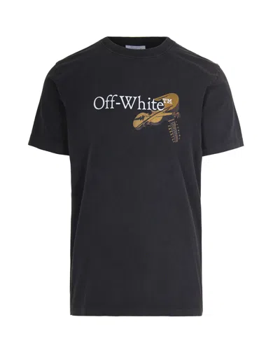 Off-white Cupid Arrow Graphic Print Cotton T-shirt In Black