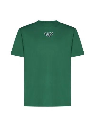 Off-white T-shirt In Green White