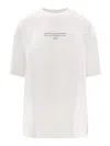 Off-white Regular Fit Cotton T-shirt With Printed Design In White