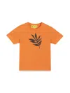 Off-white T-shirt In Jersey Di Cotone Stampato In Orange