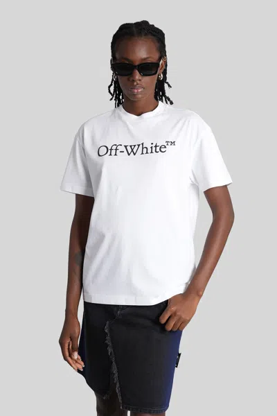 Off-white White Big Logo Bookish Regular T-shirt