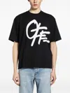 Off-white 스프레이 로고 스케이트 티셔츠 In Black
