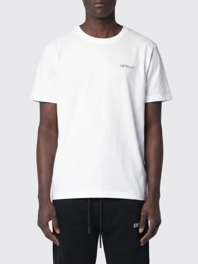 Off-white Graphic Print Crew Neck Short Sleeve T-shirt In White