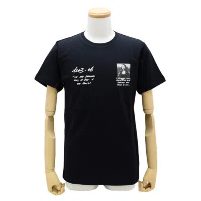 Pre-owned Off-white T-shirt Mona Lisa Black Monnalisa S/s Slim Tee Omaa027 S19-1850051020 In Black Or White