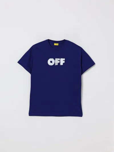 OFF-WHITE T恤 OFF-WHITE KIDS 儿童 颜色 蓝色,H42634009