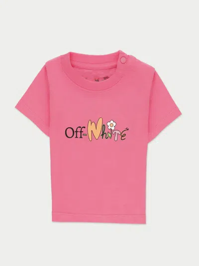 Off-white Babies' T-shirt Off White Kids Kids Color Fuchsia