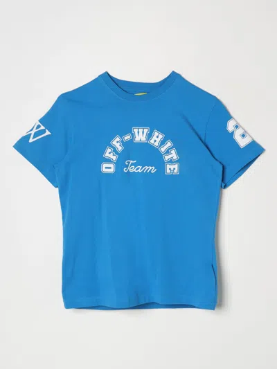 Off-white T-shirt Off White Kids Kids Color Gnawed Blue