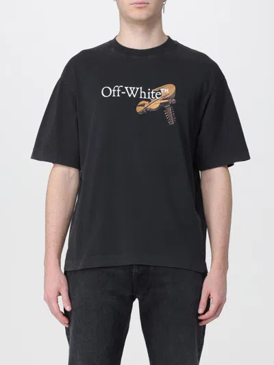 Off-white Washed Black Cupid Arrow Skate Logo T-shirt