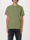 Off-white Arrows-stitching Cotton T-shirt In Grün