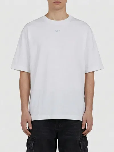 Off-white Graphic Print Crew Neck Short Sleeve T-shirt In White