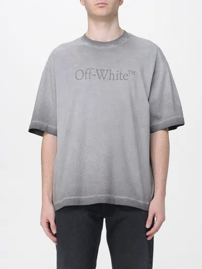 Off-white T-shirt With Logo In Gray